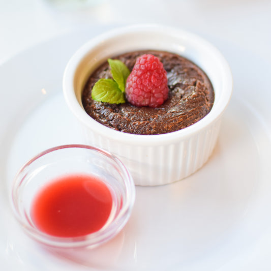 Molten Chocolate Cake to go-Baked: Pick-up/curbside only.